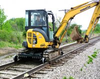 Hydraulic Excavator - Non-Driving Rail Gear Systems