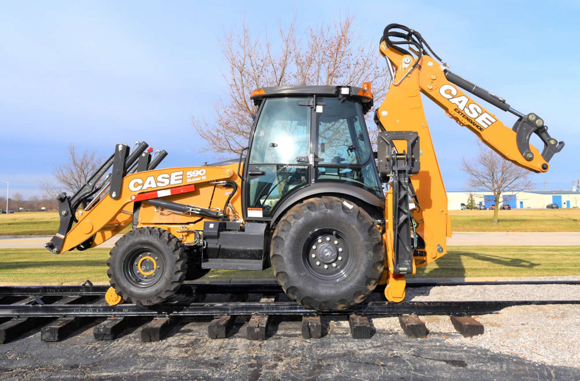 Backhoe Hydraulic Rail Gear - Wing Down Stabalizers